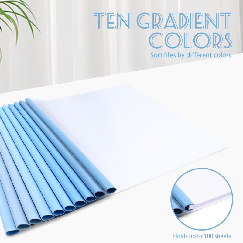 40 Pack Clear Report Covers with Sliding Bar - A4 & Letter Presentation Folders