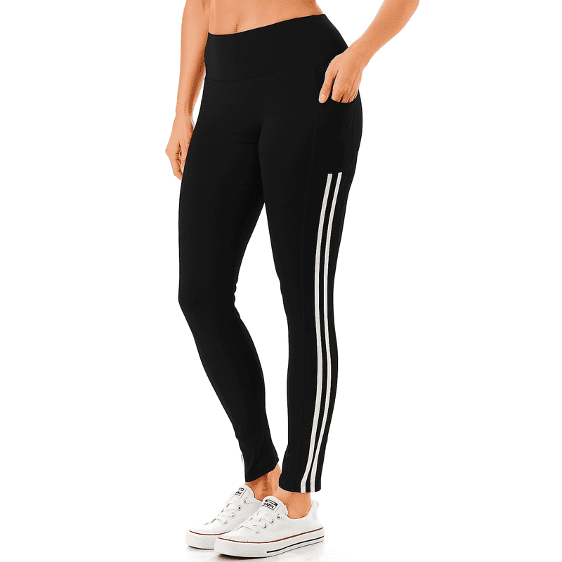 High Waist Active Leggings for Women with Side Pockets & Tech Storage