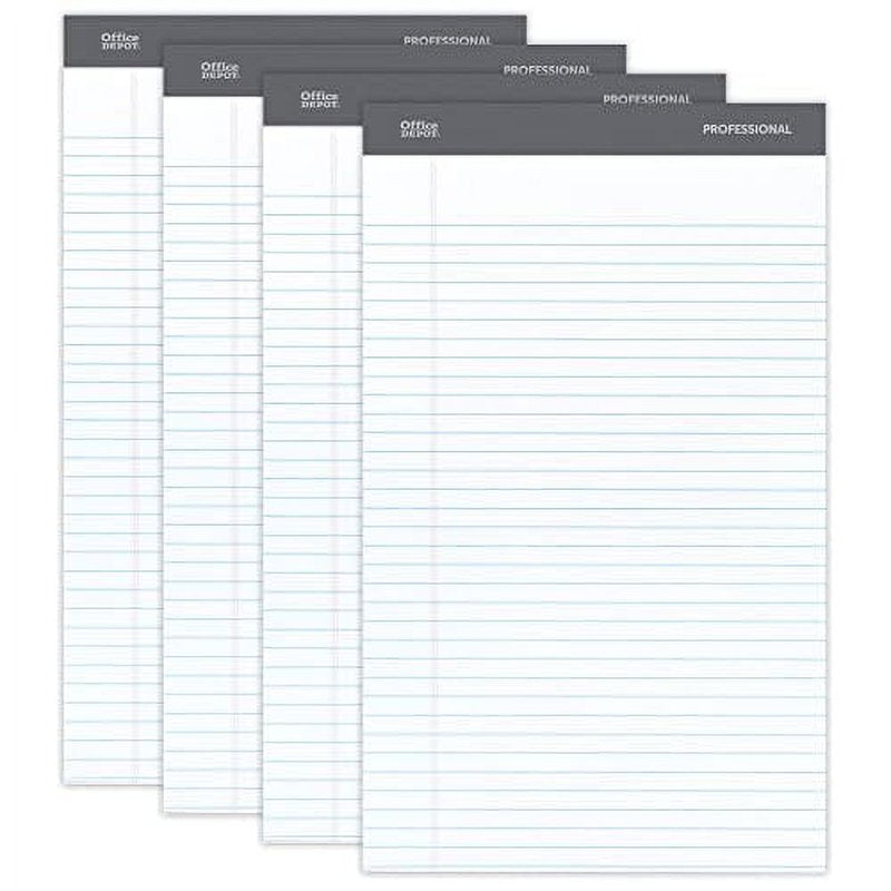 Legal Pad Notebook - 8.5 x 14 Inches, 50 Sheets, White, Perforated, Heavyweight Paper