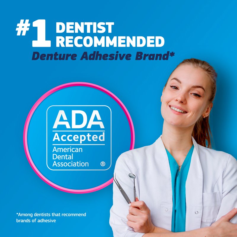 Denture Adhesive Strong Hold 2.4oz - Pack of 4