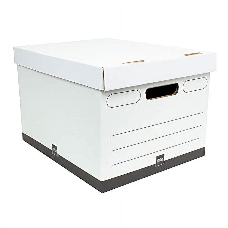 Heavy-Duty Storage Boxes with Lids - 15x12x10 Inches, Pack of 5