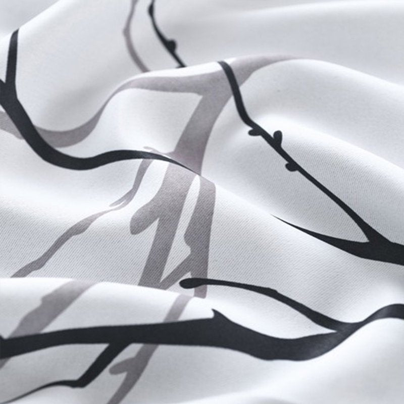 Blackout Curtains 84 Inch Length - Branches Print Thermal Insulated Drapes