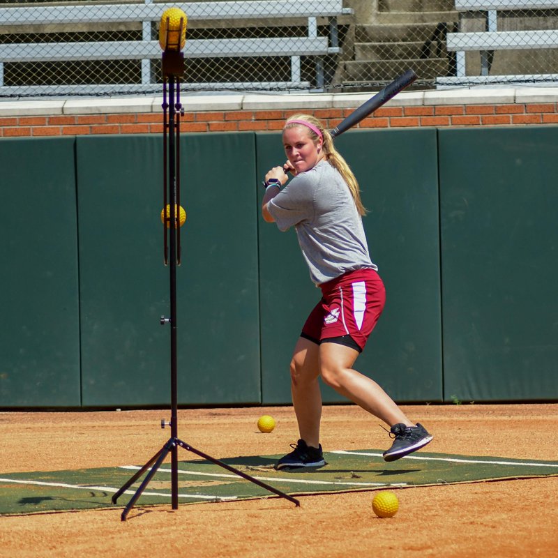 Portable Soft Toss Baseball & Softball Pitching Machine for Batting Practice