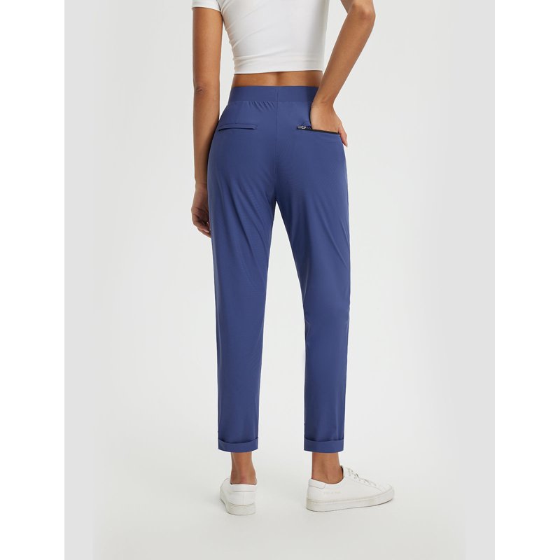 Navy Blue Ankle Length Work Pants for Women - Baleaf Petite Dressy Casual Golf Stretch