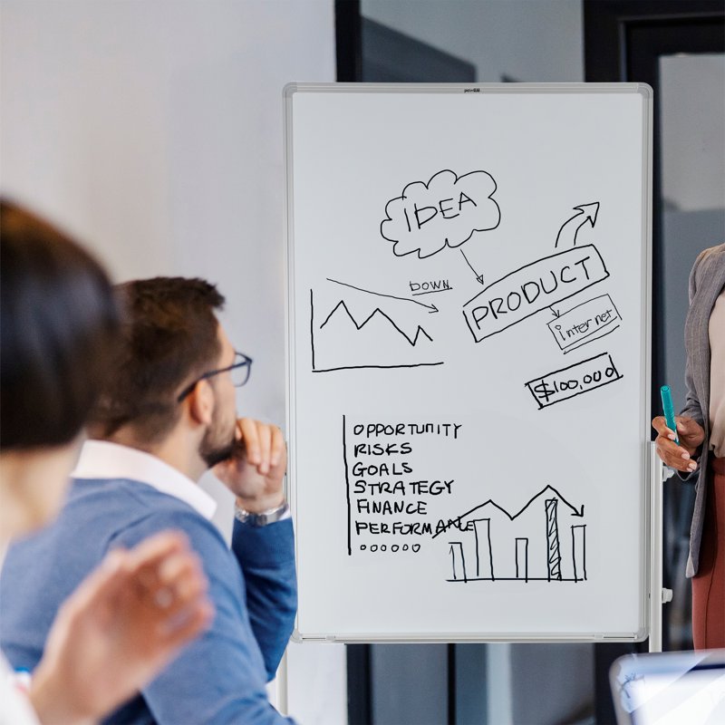 Magnetic Dry Erase Whiteboard 24 x 36 Inch with Markers & Magnets