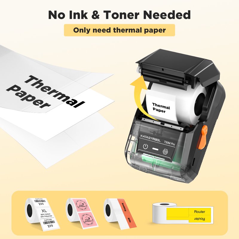 Bluetooth Label Maker Machine with 3 Tapes for Home Office - SUPVAN T50M Pro