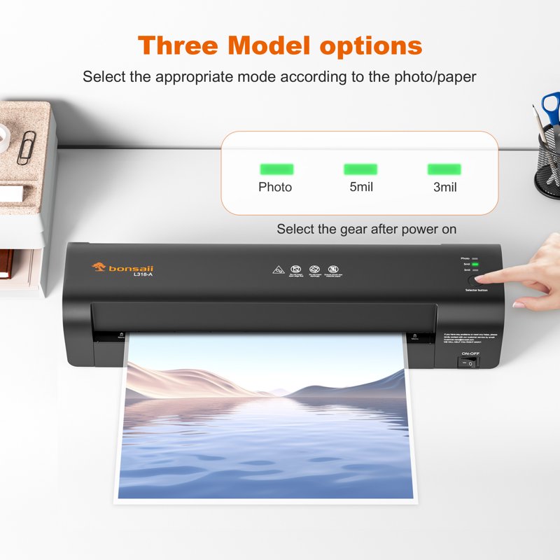 A3 Laminator Machine with Laminating Sheets, Cutter & Corner Rounding Set