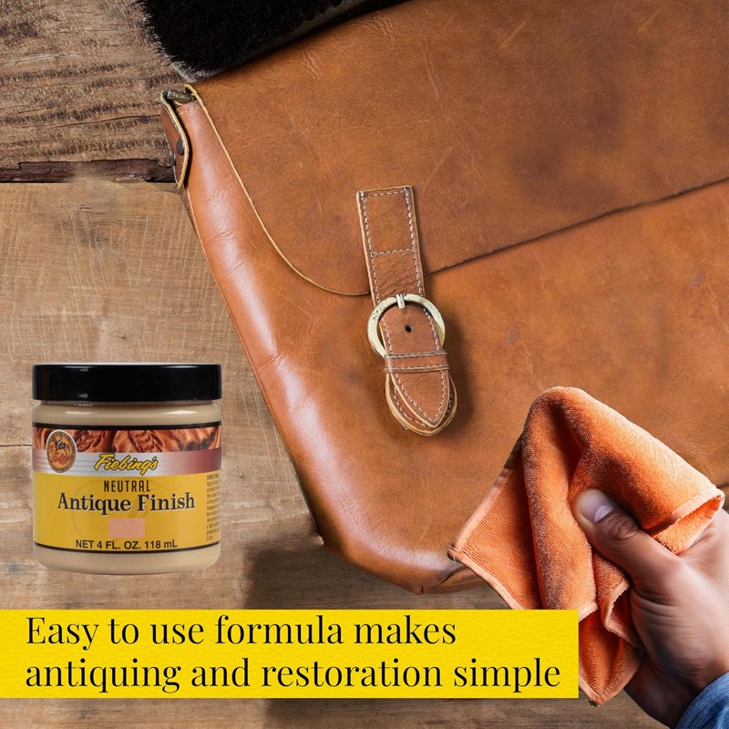 Leather Antiquing Finish Paste for Shoes & Belts - Two-Toned Effect 4 oz