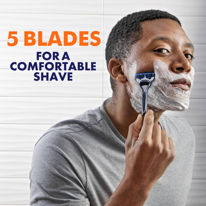 Gillette Sensor5 Men's Disposable Razors - Comfortable 5-Blade Shaving, Pack of 2 or 4