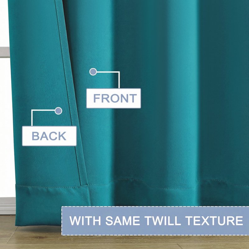 Blackout Curtains Thermal Insulated 2 Panels Room Darkening Drapes