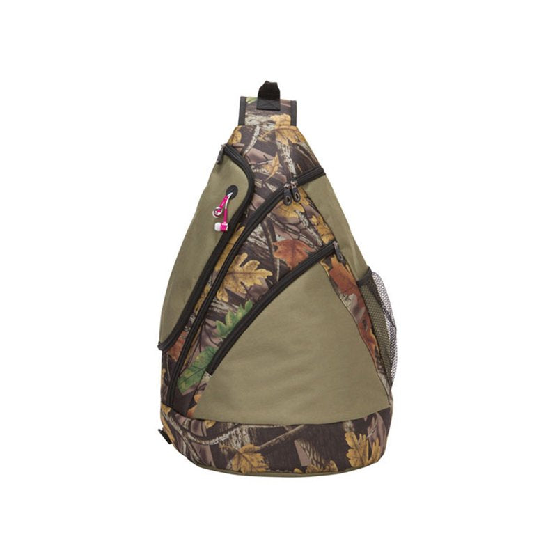 Unisex Camouflage Sling Backpack with Water Bottle Holder & Tablet Sleeve