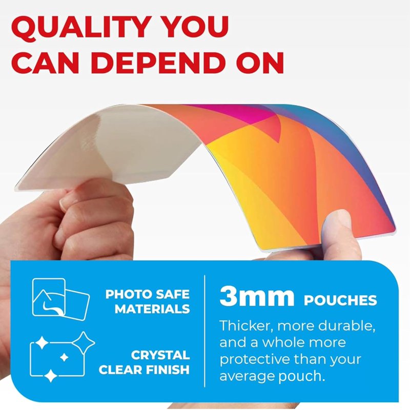 Thermal Laminating Sheets 3 Mil 100 Pack 11.5 x 17.5 Inch for Photos & Documents