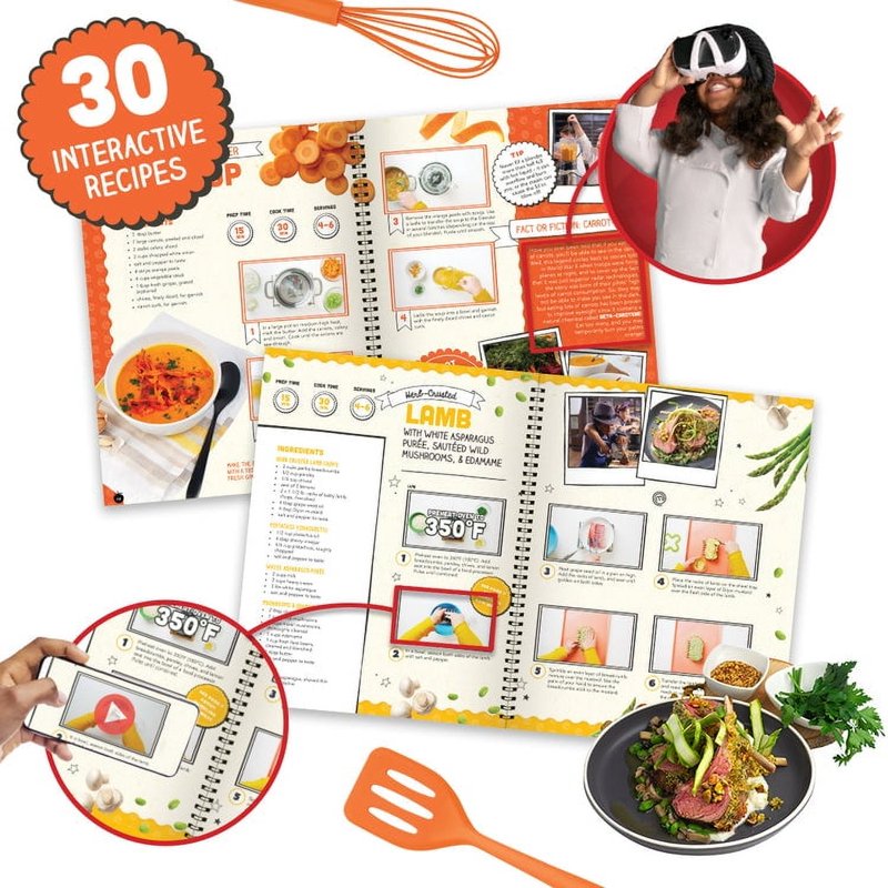 Kids VR Cooking Set with Recipes & Utensils - STEM Kitchen Toy for Ages 8-12
