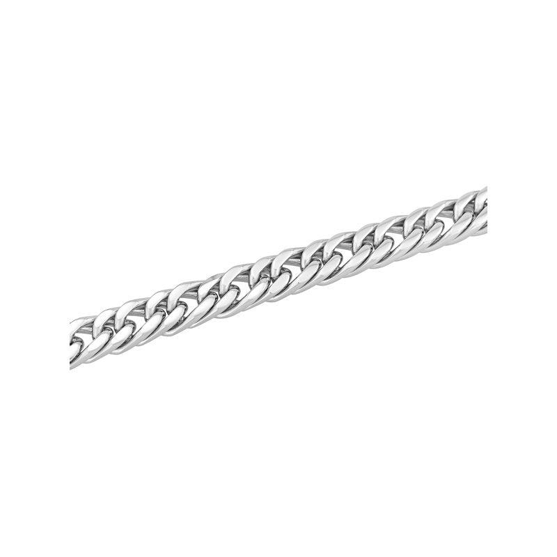 Men's Silver-Tone Stainless Steel Curb Link Bracelet 8.5 Inch - Timeless Men’s Jewelry