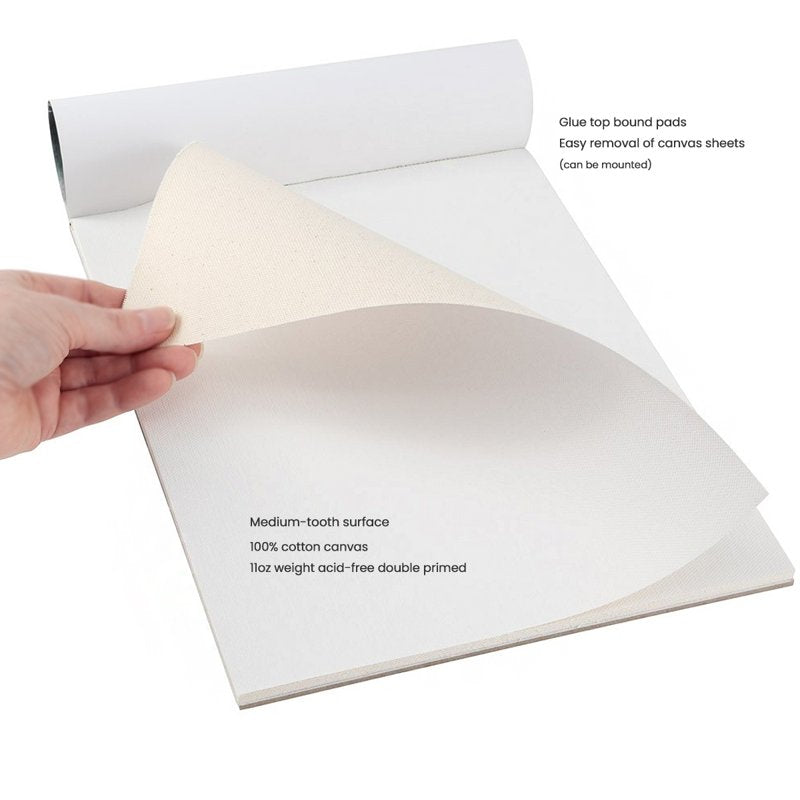 Universal Canvas Pads for Painting & Drawing - Double Primed Cotton Art Paper