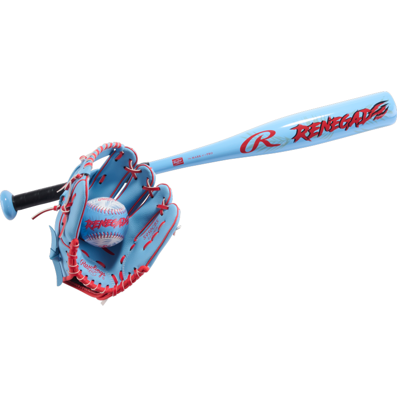Kids T-Ball Bat and Glove Set - 25 Inch Bat, 9 Inch Glove & Ball for Beginners