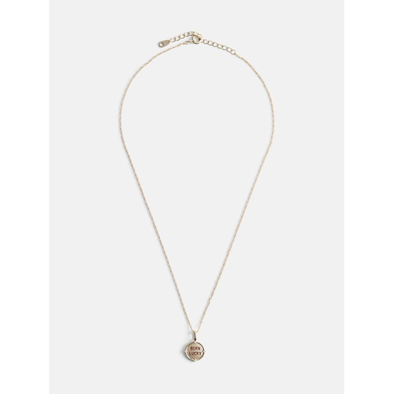 Women's Gold Plated Pendant Necklace with Cubic Zirconia 16 Inch + 2 Inch Extender
