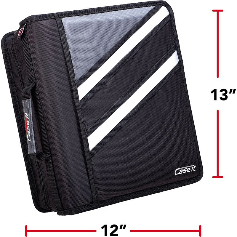Two-In-One Zipper Binder with 1.5-Inch D-Rings and Multiple Pockets