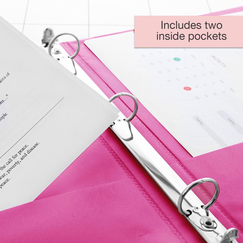 3-Ring View Binder with Round Rings - 1.5 Inch Capacity, Multiple Colors