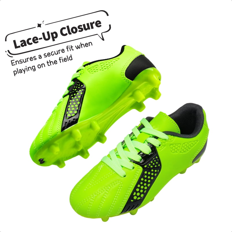 Dream Pairs Kids Soccer Cleats – Neon Green Black Low Top Size 13 (Variation: 13 Little Kid, NEON/GREEN/BLACK)