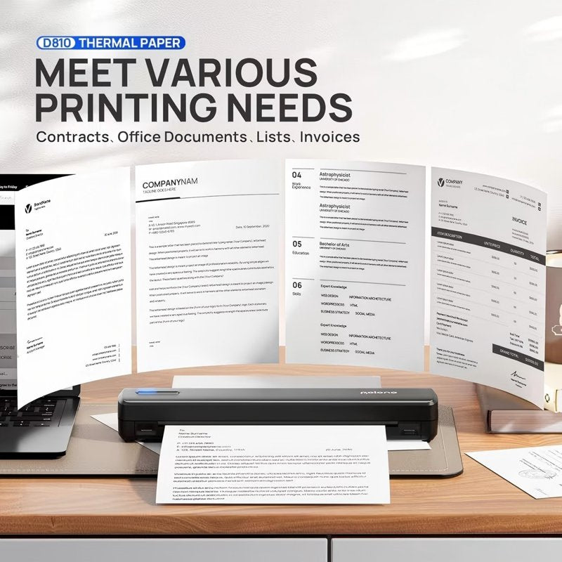 A4 Thermal Printer Paper Rolls - Quick-Dry, Clear Printing, 3x7m BPA-Free