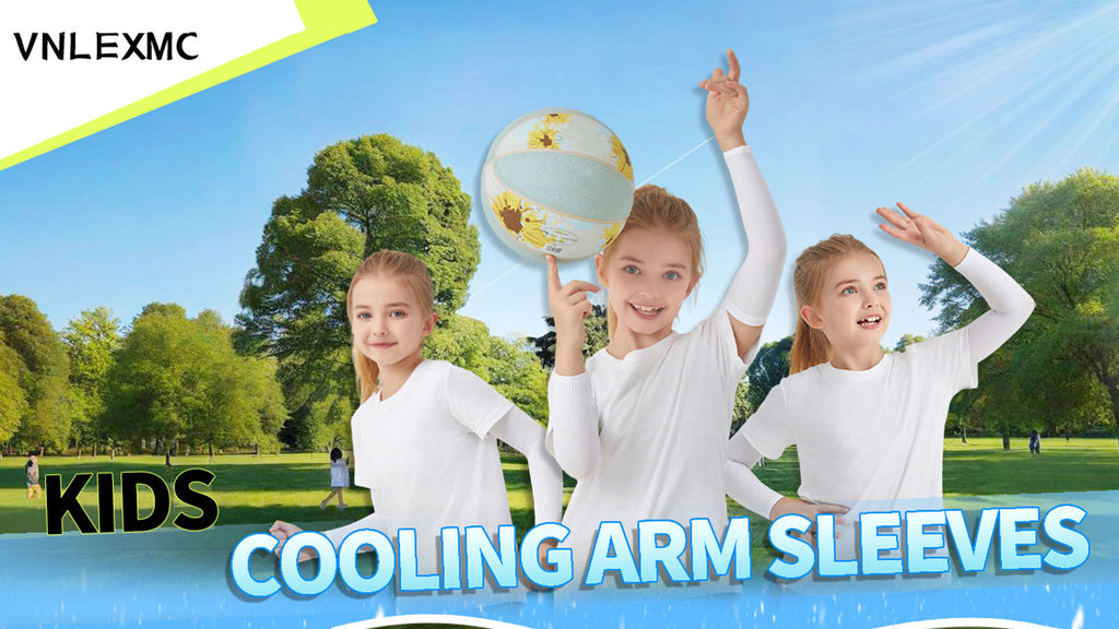 Kids Sun Protection Arm Sleeves - Cooling UV Blocker for Active Play