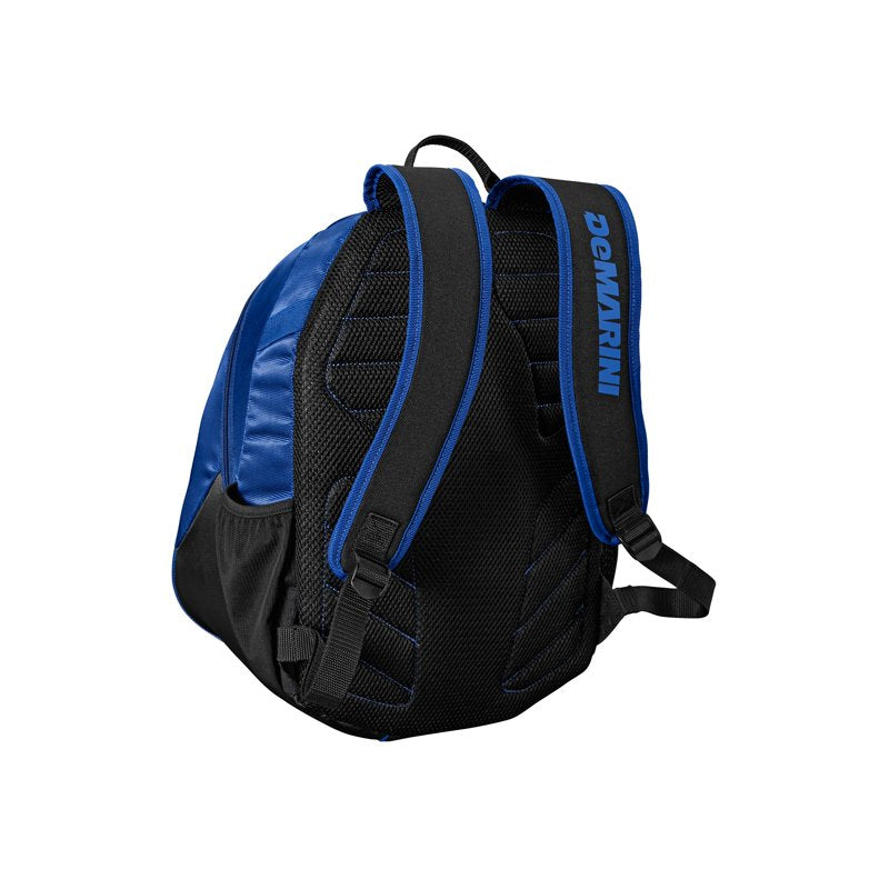 Junior Sports Backpack with Helmet and Bat Sleeves - Royal, Black, White