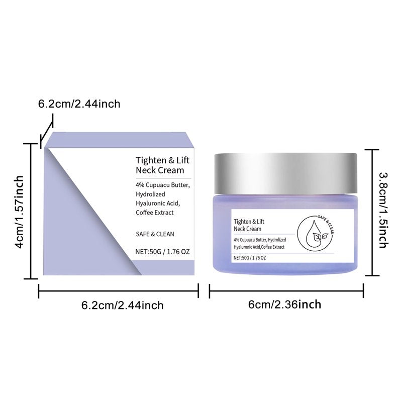 Neck Firming Moisturizer Cream - Tightening & Hydrating Skin Care for All Skin Types