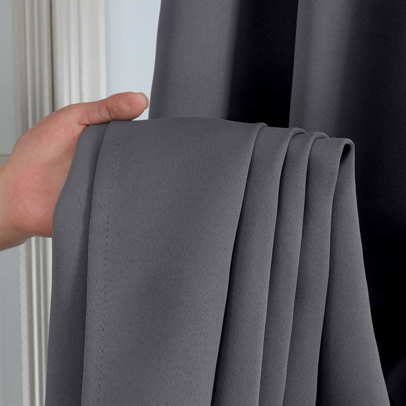 Blackout Curtains for Bedroom - Insulated Privacy Window Drapes, 2 Panels