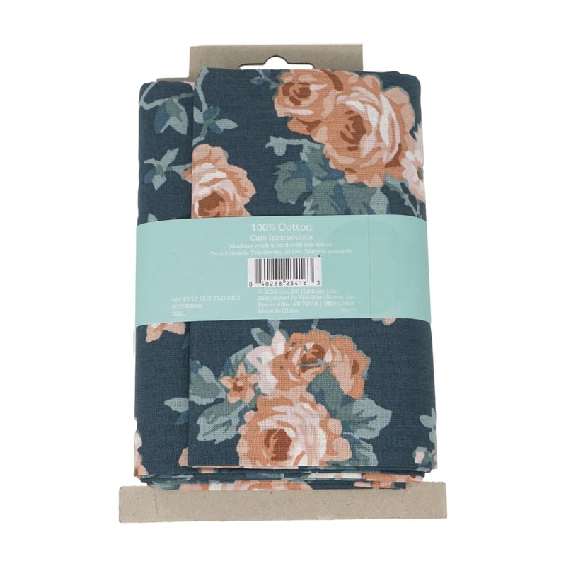 Cotton Floral Fabric 1 Yard Cut for Quilting & Sewing - 44-Inch Wide