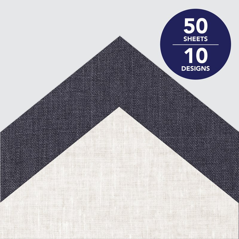Textured Paper Pad for Crafts and Scrapbooking - 8.5 x 11 Inches, 50 Sheets