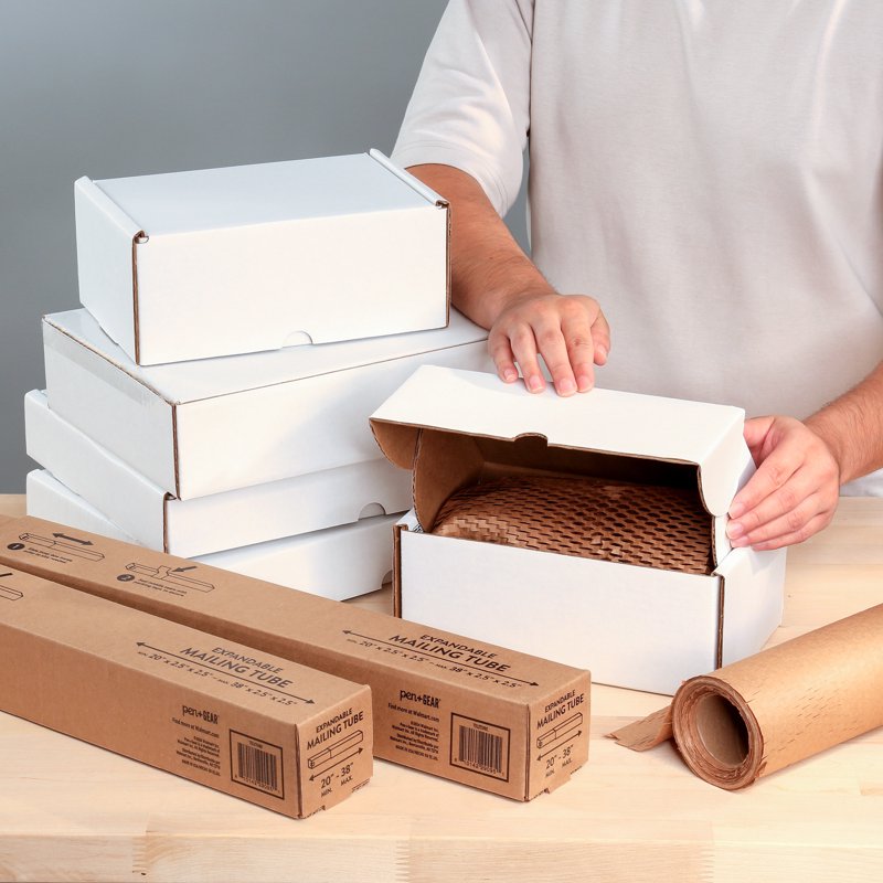 Shipping Boxes 9x12x3 Inches White Pack of 30 - Durable Corrugated Mailers