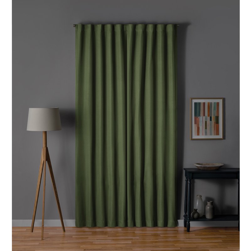 Blackout Curtain Panel Pair - Solid 30x95 Inch Rod Pocket with Back Tabs
