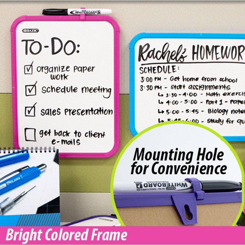 Dry Erase Whiteboard Set with Markers - 8.5x11 Inch, Multiple Pack Sizes