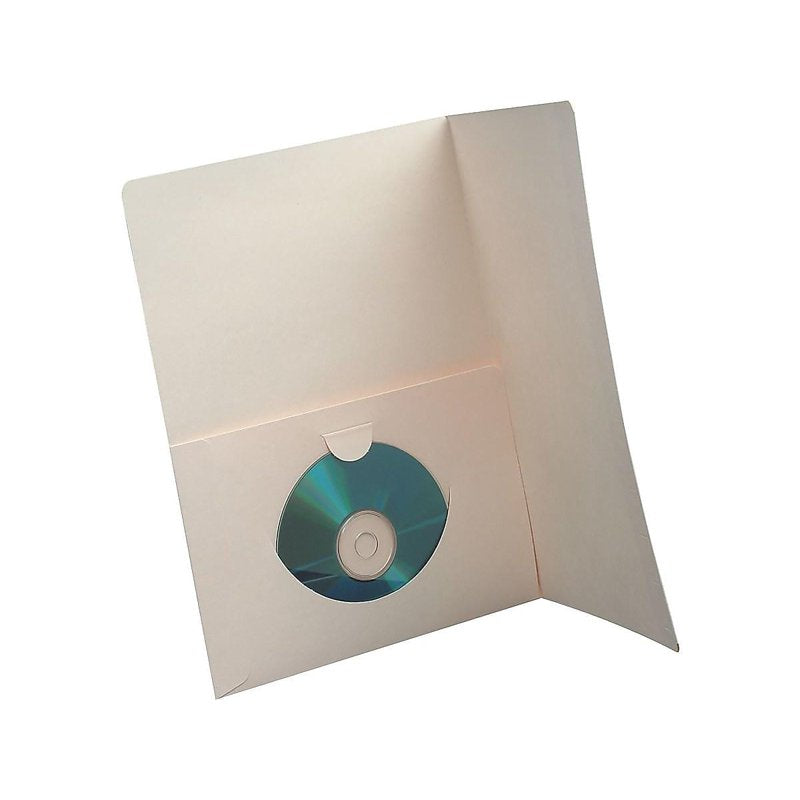 File Folders with Media Pocket - Manila, Letter Size, 50 Pack