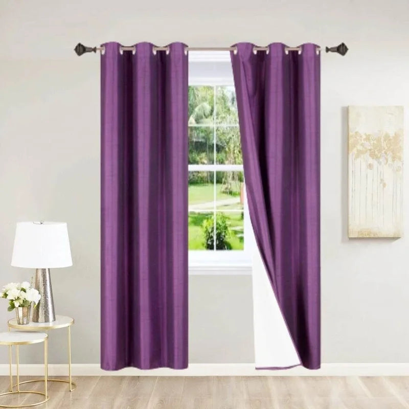 Blackout Window Curtain Panels - Light Blocking Noise Reducing 2-Pack 84 Inch