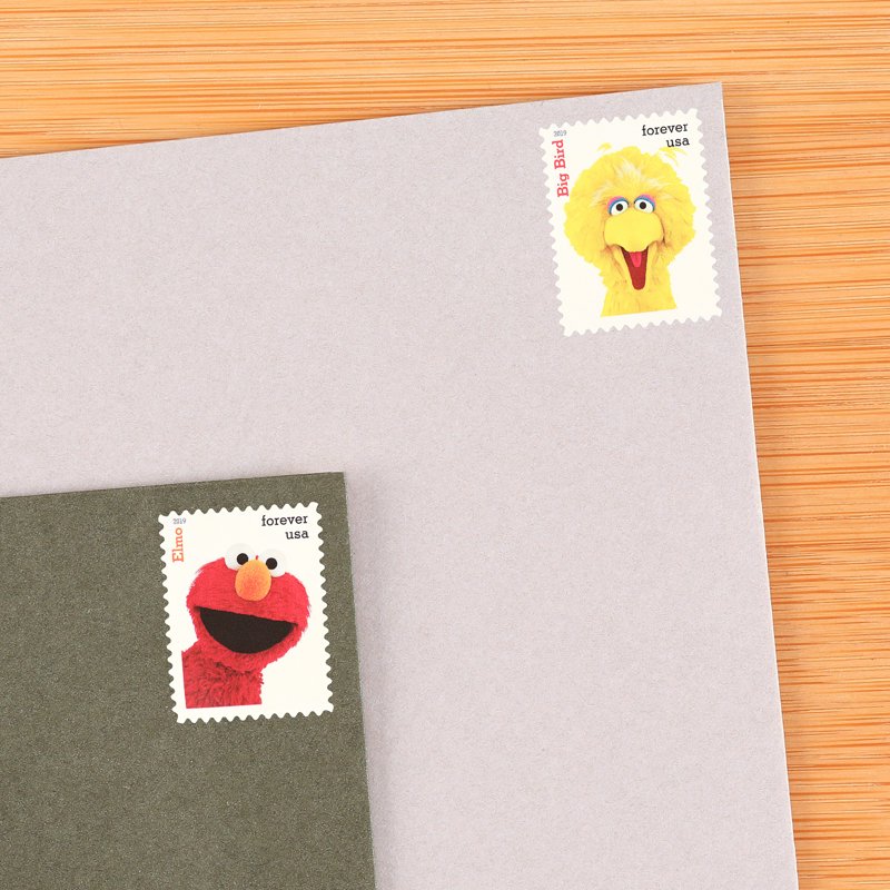 Sesame Street Postage Stamp Sheet - 16 First Class Muppets Collectible