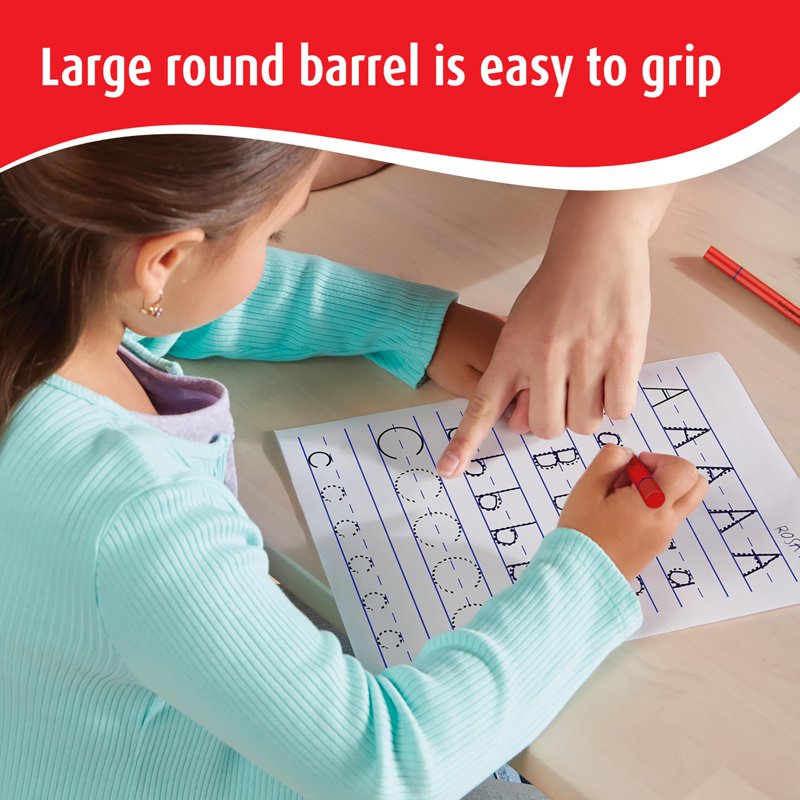 Handwriting Pens Set - Easy-to-Hold Round Shape with Washable Black Ink, 2 Pack