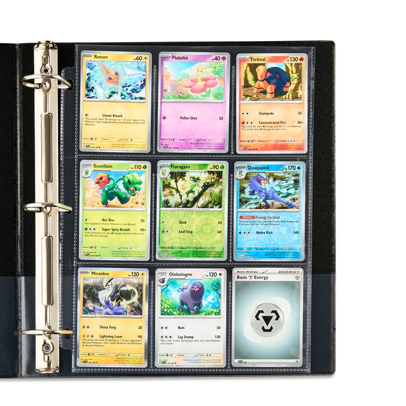 9-Pocket Trading Card Pages Clear 8.5x11in Protectors for Collectible Cards