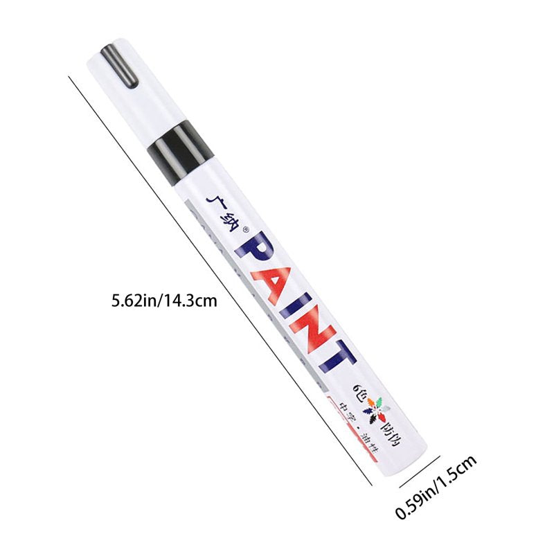 Waterproof Permanent Paint Marker Pen for Car Tires & Metal Surfaces - 5ml
