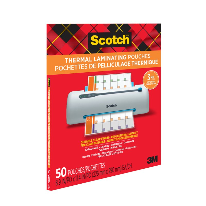 Thermal Laminating Pouches 8.5x11 Inch - 50 Pack, Document Protection