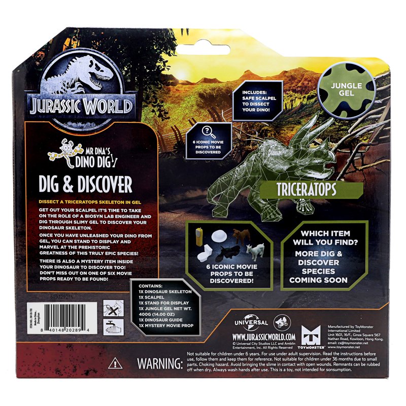 Jurassic World Dino Dig Toy with Fossil Skeleton & Surprise Discovery