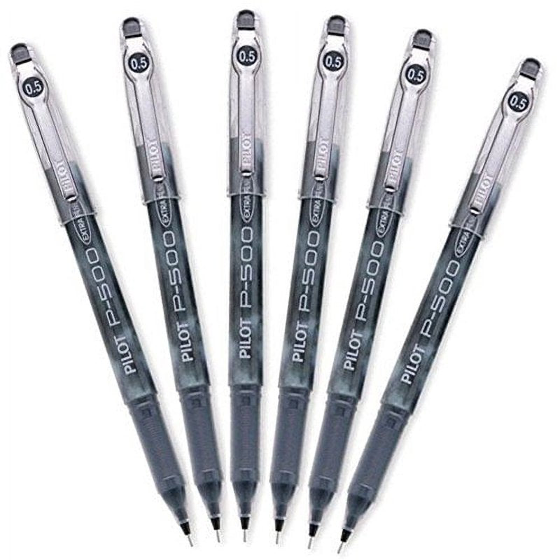 Gel Ink Pen Set - Extra Fine Point Black Writing Instruments, 6 Pack