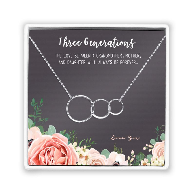 Dainty Interlocking Circles Jewelry Set for Gift-Giving - Silver, Rose Gold, Gold Options