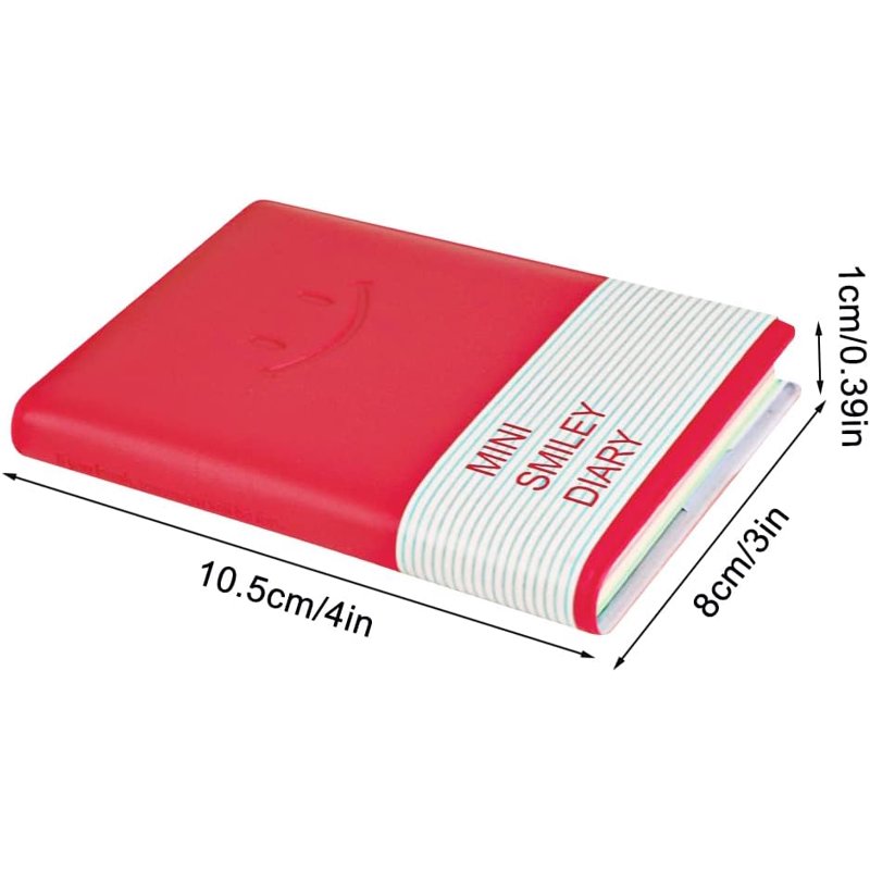Mini Pocket Notebooks Set - 6 Bright Colors, 100 Pages, Cute Smiley Cover