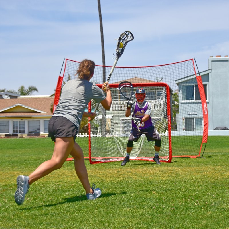 Portable Regulation Lacrosse Goal with Steel Frame - Kids & Adults Backyard Setup
