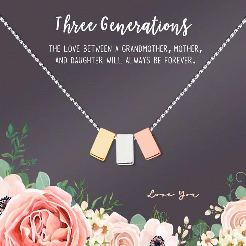 Dainty Jewelry Gift Set for Mom Grandma Daughter - Multi-Color Cube or Infinity Rings