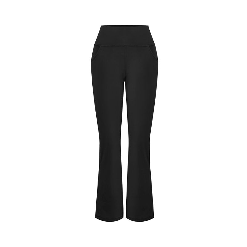 High Waist Bootleg Yoga Pants with Pockets for Women - Stretch & Flare Leggings