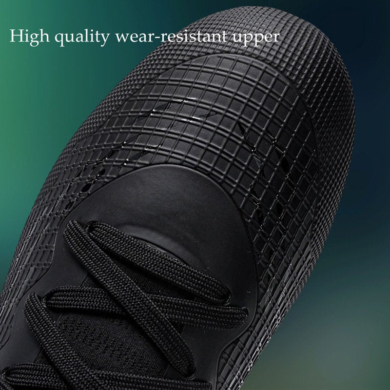SXcggal Kids Soccer Shoes – Outdoor Low Top Training Shoes, Black