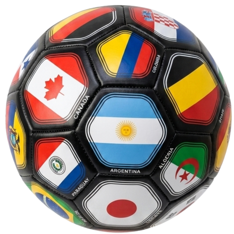 Icon Sports World Cup Flag PVC Soccer Ball - Size 4 & 5, Variation 4